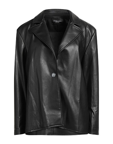 ANTONELLA RIZZA Blazer Black 100% Polyurethane, Polyester, Elastane