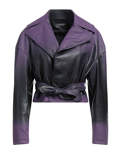 ANTONELLA RIZZA Blazer Dark purple 100% Polyurethane, Viscose, Elastane