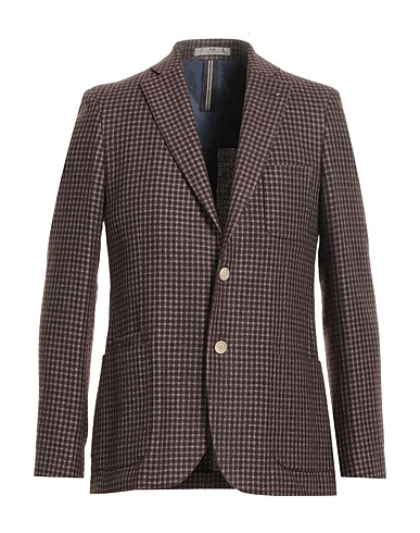 CC COLLECTION CORNELIANI テーラードジャケット ダークブラウン バージンウール 62% / リネン 38%