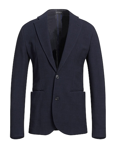 EMPORIO ARMANI Blazer Blue 43% Viscose, 36% Polyamide, 17% Cotton, 4% Elastane