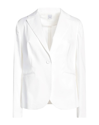 ELEONORA STASI Giacca Bianco 97% Cotone, 3% Elastan