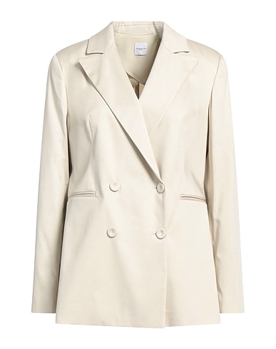 ELEONORA STASI Blazer Light grey 97% Cotton, 3% Elastane