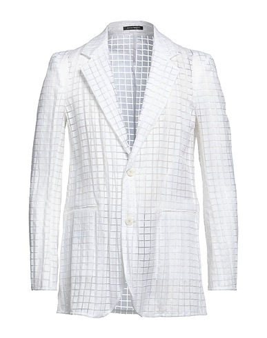 EMPORIO ARMANI Blazer Ivory 63% Cotton, 37% Polyamide