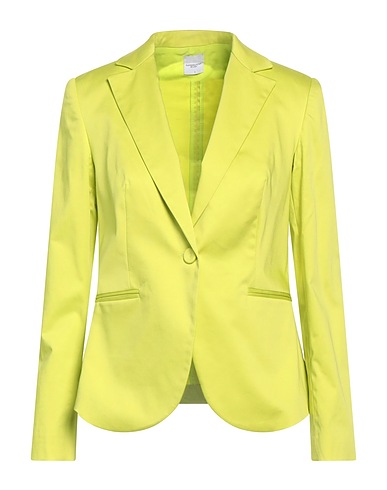 ELEONORA STASI Blazer Lime green 97% Cotton, 3% Elastane