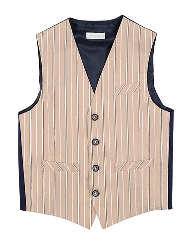 CARLO PIGNATELLI Panciotto Beige 65% Cotone, 30% Poliestere, 5% Altre Fibre