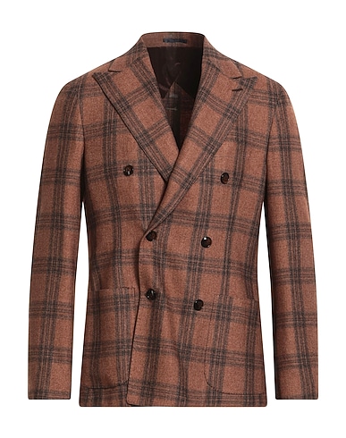 BARBA Napoli Blazer Marrone 55% Lana Vergine, 35% Cotone, 10% Seta