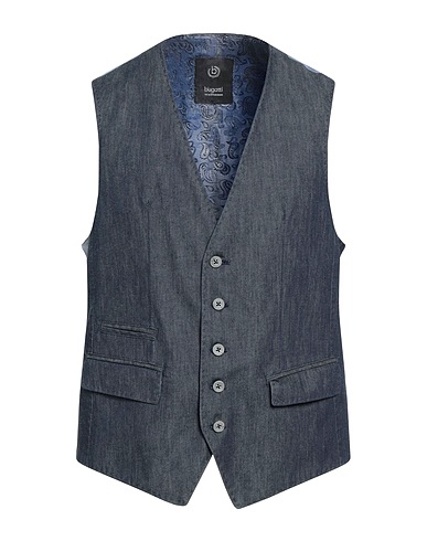 BUGATTI Suit vest Midnight blue 98% Cotton, 2% Elastane