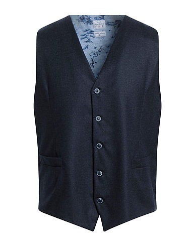 ATELIER F&B Gilet de costume Bleu nuit 100% Laine