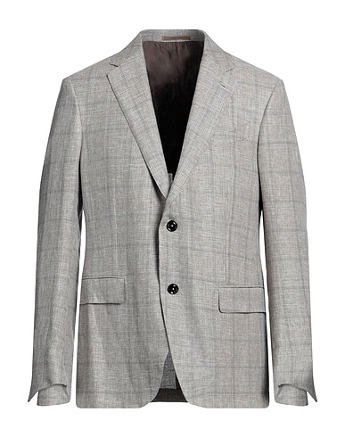 ZEGNA Blazer White 49% Linen, 32% Wool, 19% Silk