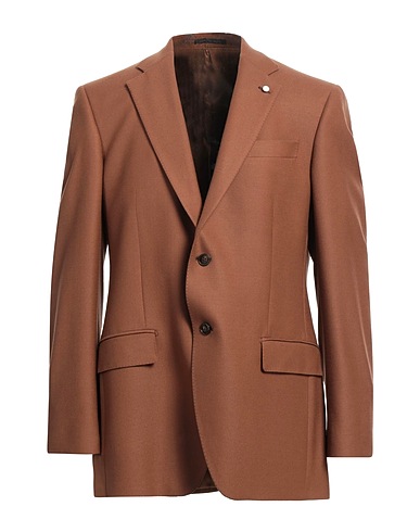 LUIGI BIANCHI Mantova Blazer Camel 97% Virgin Wool, 3% Elastane