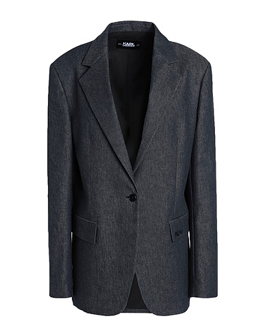 KARL LAGERFELD x AMBER VALLETTA Blazer Midnight blue 98% Organic cotton, 2% Elastane