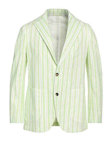 GIAMPAOLO Blazer Light green 97% Cotton, 3% Elastane