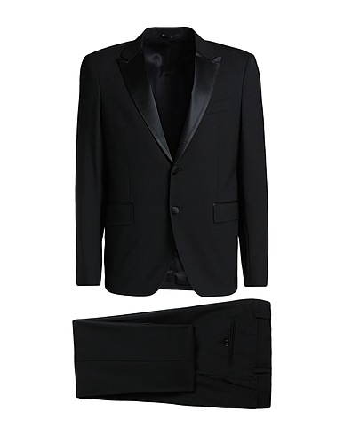 BRIAN DALES Suits Black 54% Polyester, 44% Wool, 2% Elastane