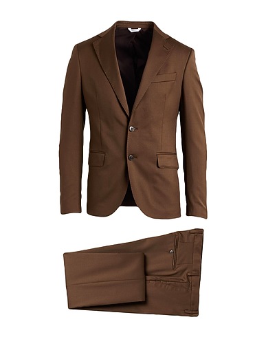 BRIAN DALES Suits Brown 100% Wool