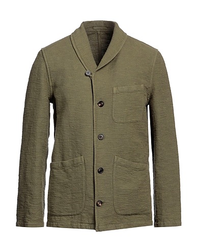 LARDINI Blazer Verde militare 84% Cotone, 16% Lino