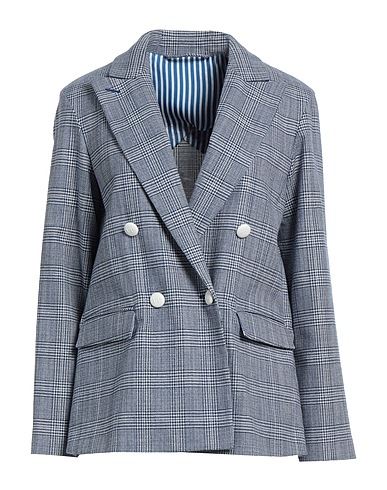 VI TO VI Blazer Blue 99% Cotton, 1% Elastane