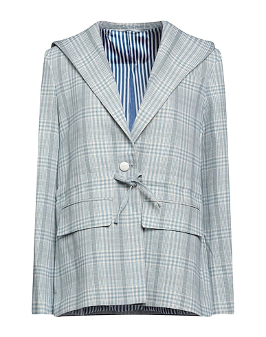 VI TO VI Blazer Light blue 54% Linen, 46% Cotton