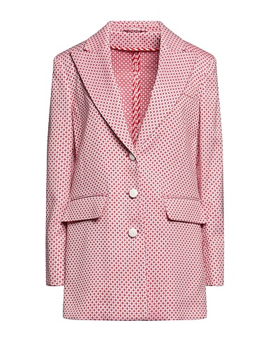 VI TO VI Blazer Red 60% Polyester, 30% Cotton, 7% Polyamide, 3% Elastane