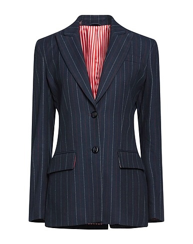 VI TO VI Blazer Navy blue 98% Cotton, 2% Elastane