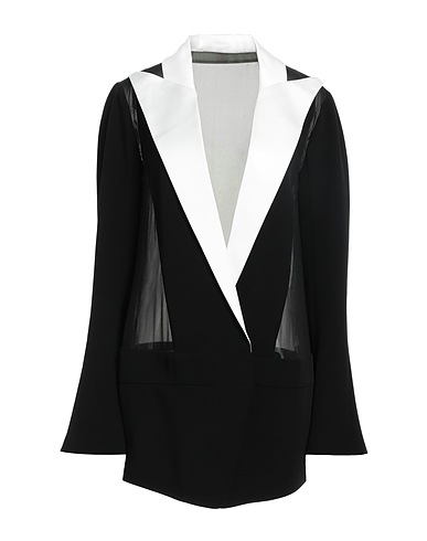 BALMAIN Blazer Black 100% Viscose, Silk