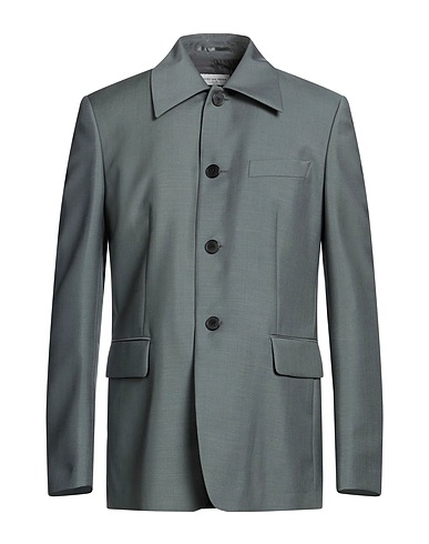DRIES VAN NOTEN Blazer Military green 60% Mohair wool, 40% Wool