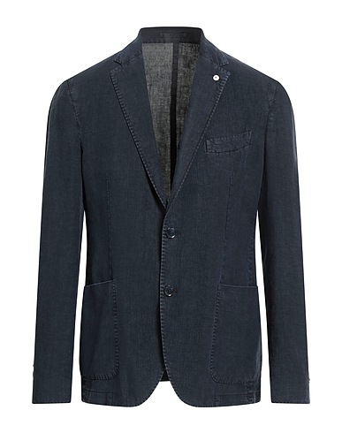L.B.M. 1911 Blazer Midnight blue 100% Linen