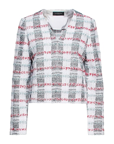 ST. JOHN Blazer Ivory 52% Cotton, 26% Polyamide, 11% Wool, 8% Synthetic fibers, 3% Metallic Polyester