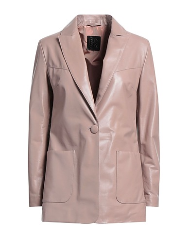 BLOUSON Giacca Rosa antico 100% Pelle ovina, Lana, Acrilico, Elastan