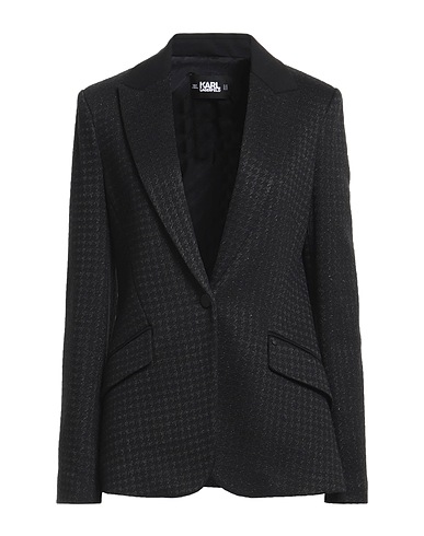 KARL LAGERFELD Jackett Schwarz 71% Baumwolle, 13% Viskose, 7% Cupro, 5% Andere Fasern, 4% Polyamid