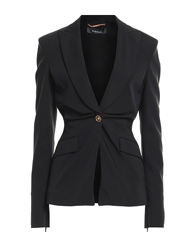 VERSACE Blazer Black 60% Silk, 33% Polyamide, 7% Elastane