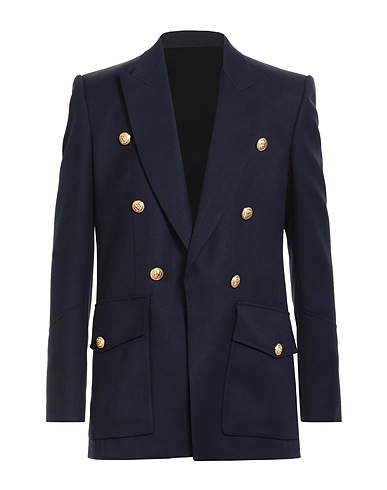 BALMAIN Blazer Navy blue 100% Virgin Wool