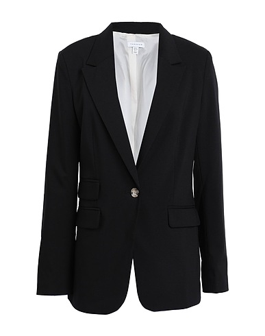 TOPSHOP Blazer Black 95% Polyester, 5% Elastane