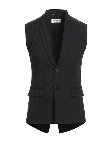 SAINT LAURENT Suit vest Black 100% Wool