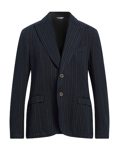 MANUEL RITZ Blazer Midnight blue 50% Linen, 25% Cotton, 25% Polyester