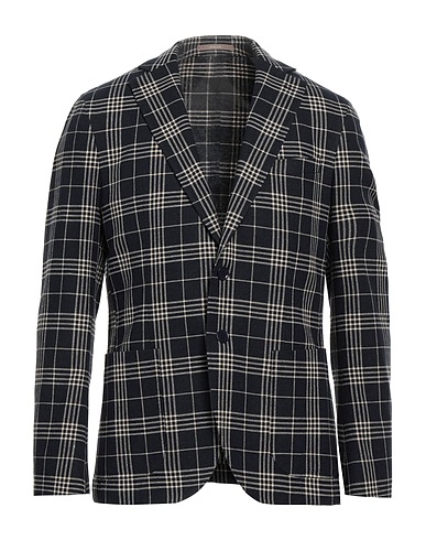 PAOLONI Blazer Blu notte 52% Cotone, 18% Lana, 14% Poliestere, 14% Viscosa, 2% Elastan