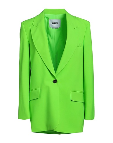 MSGM Blazer Lime green 96% Virgin Wool, 4% Elastane