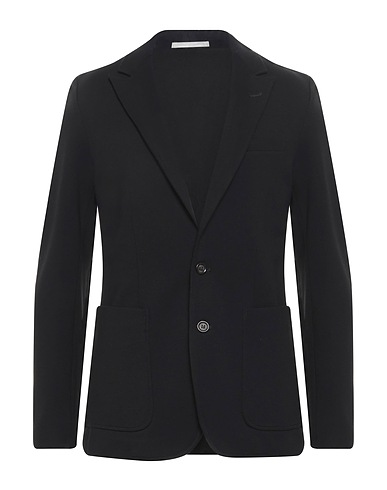 PAOLO PECORA Blazer Black 70% Viscose, 25% Polyacrylic, 5% Elastane