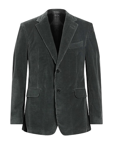 DUNHILL Blazer Dark green 98% Cotton, 2% Elastane