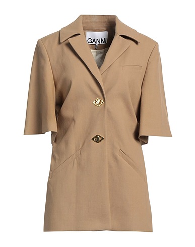 GANNI Blazer Khaki 100% Organic cotton