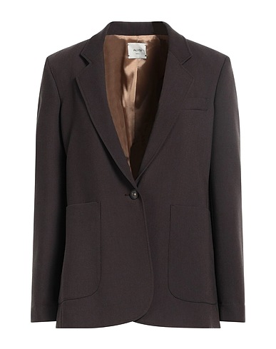 ALYSI Blazer Dark brown 71% Polyester, 22% Viscose, 7% Elastane