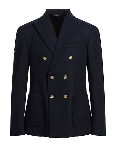 GREY DANIELE ALESSANDRINI Blazer Blu notte 65% Lana, 30% Poliestere, 5% Altre Fibre