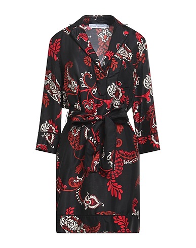 SIMONA CORSELLINI Short dress Black 100% Viscose, Acetate, Silk
