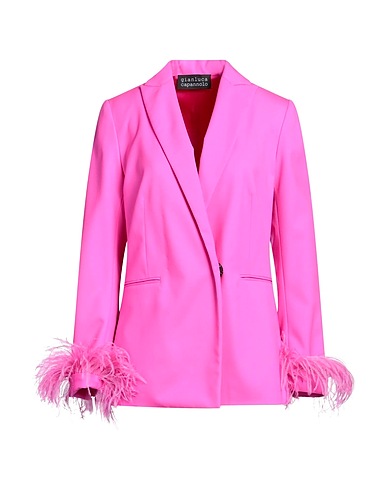 GIANLUCA CAPANNOLO Blazer Fuchsia 97% Virgin Wool, 3% Lycra®, Ostrich feathers