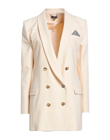 ELISABETTA FRANCHI Jackett Elfenbein 93% Polyester, 7% Elastan, Seide