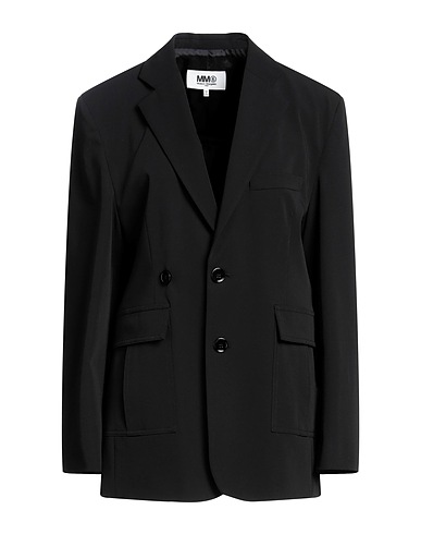 MM6 MAISON MARGIELA Blazer Black 66% Polyester, 28% Viscose, 6% Elastane