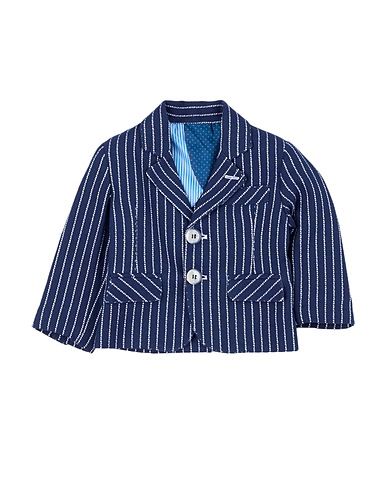 MANUELL & FRANK Blazer Navy blue 98% Cotton, 2% Elastane
