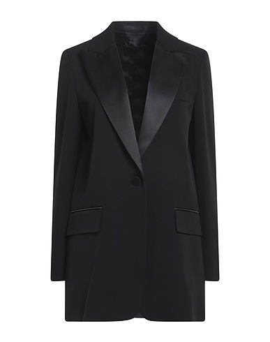 MAX MARA Blazer Black 98% Virgin Wool, 2% Elastane, Polyester