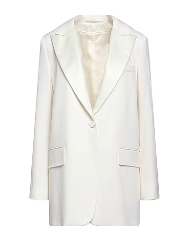 MAX MARA Blazer Ivory 98% Virgin Wool, 2% Elastane, Polyester