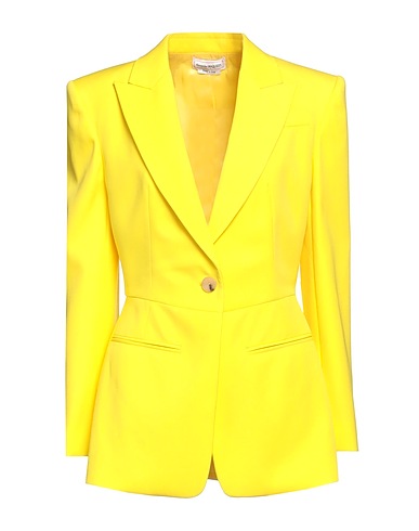 MCQUEEN Blazer Yellow 100% Wool