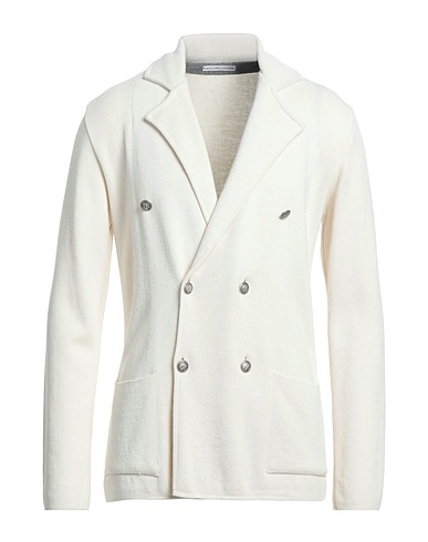 GREY DANIELE ALESSANDRINI Blazer Ivory 70% Wool, 30% Acrylic